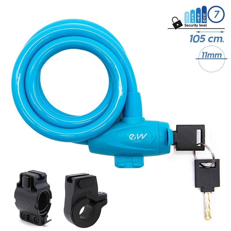 Lock with key EWLK002 blue