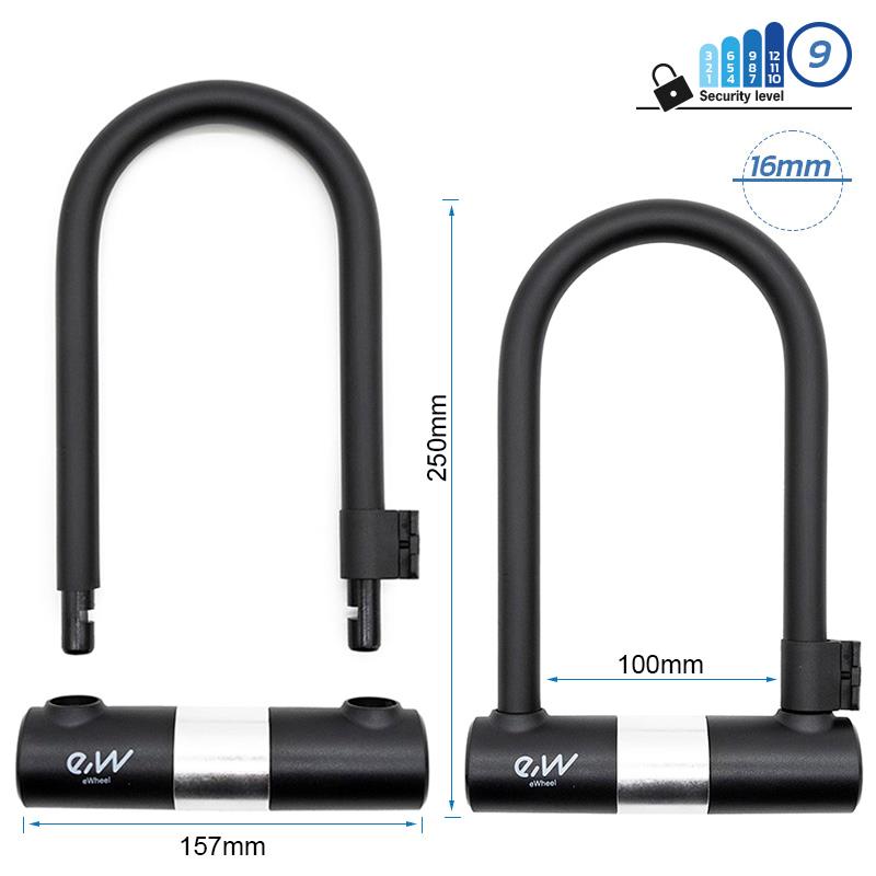 U-lock with key EWLK021 black