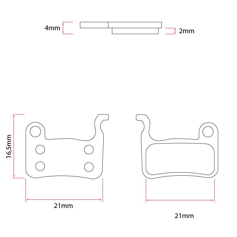 RS001 pastiglia per pinza xtech [Ewheel] - 2 set 
