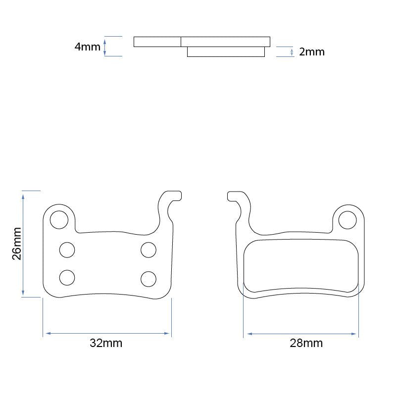 RS001 pastiglia per pinza xtech [Ewheel] - 2 set 