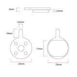 Pastiglia del freno CT008 rotonda con perno [Ewheel] 
