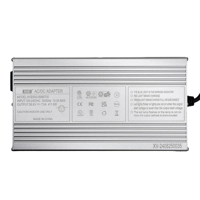 Cargador 52V (salida 58,8v) 7A conector GX16 [Ewheel]