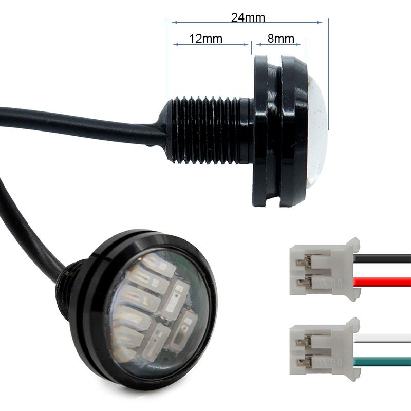 Czerwony led oko orla 12-20V [Minimotors]