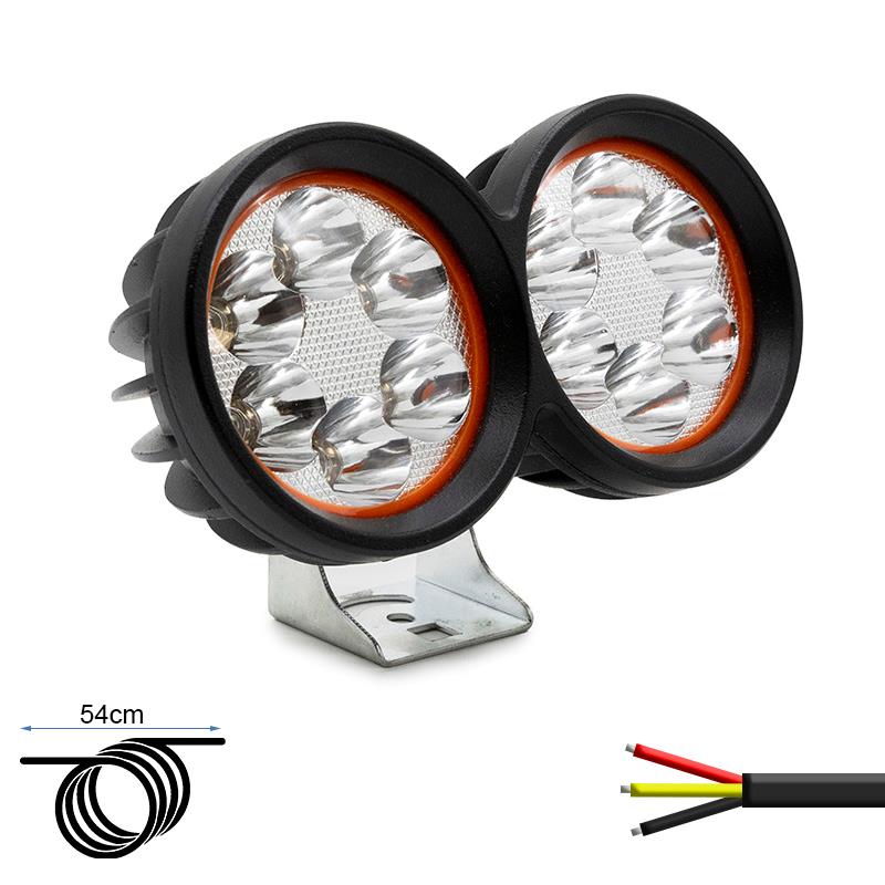 Przednie światło z podwójną diodą LED EWLM001 12/72V [Ewheel]
