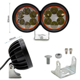Przednie światło z podwójną diodą LED EWLM001 12/72V [Ewheel]