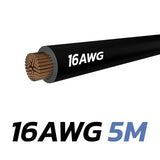 Schwarzes Kabel 10 AWG - 5M