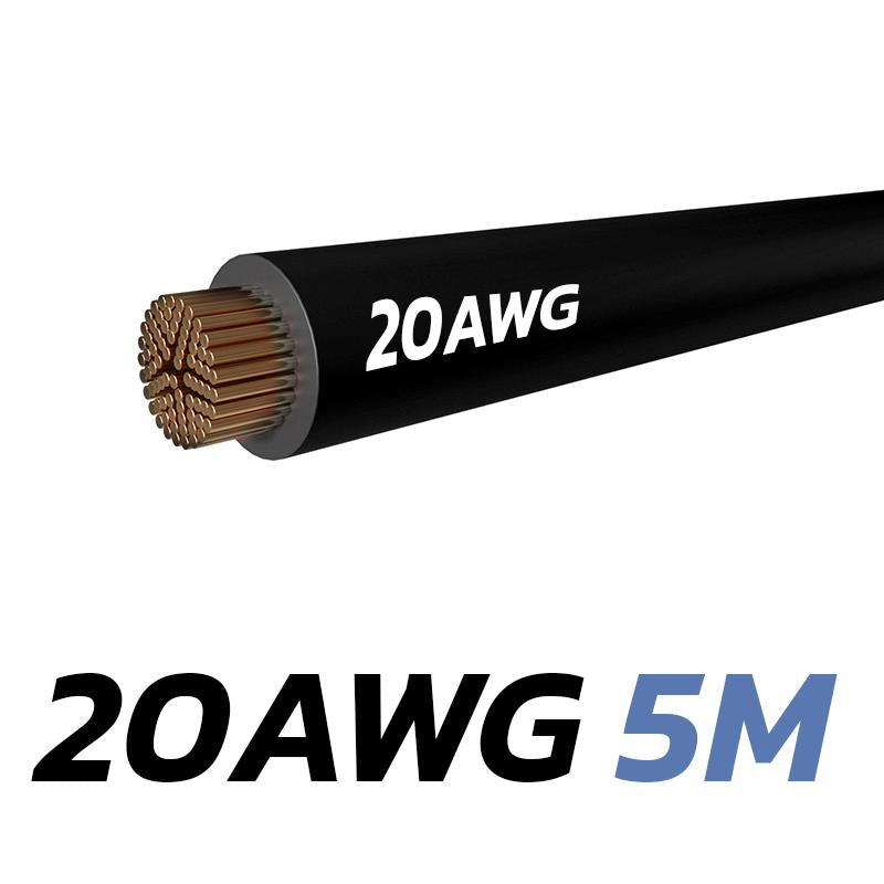 Schwarzes Kabel 10 AWG - 5M