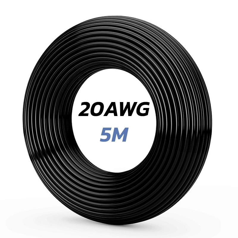 Schwarzes Kabel 10 AWG - 5M