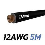 Schwarzes Kabel 10 AWG - 5M