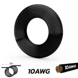 Schwarzes Kabel 10 AWG - 5M