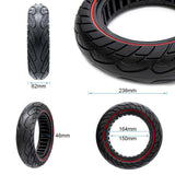Rueda maciza ultraligera 10x2,5-6,1/B44  línea roja [Nedong]