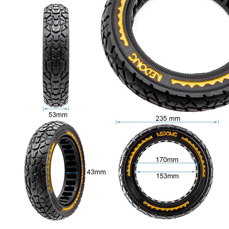 Rueda maciza ultraligera offroad 10x2,125-6,5/B34 [Nedong]