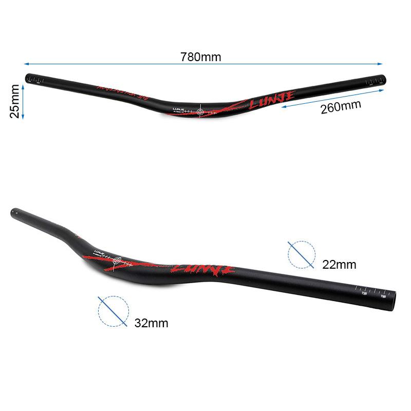 Guiador de 780mm com elevação de 25mm 