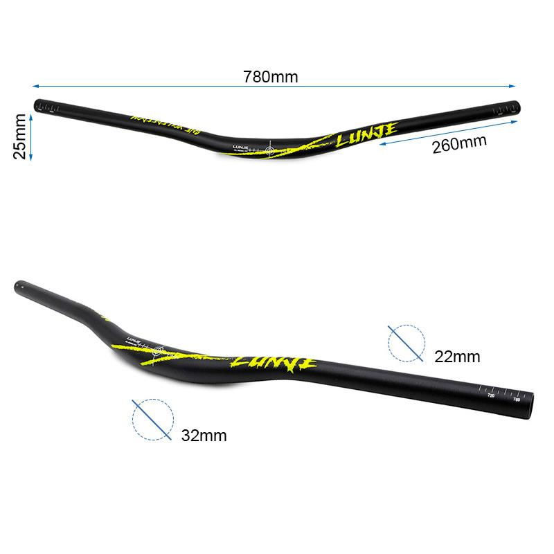 Guiador de 780mm com elevação de 25mm 
