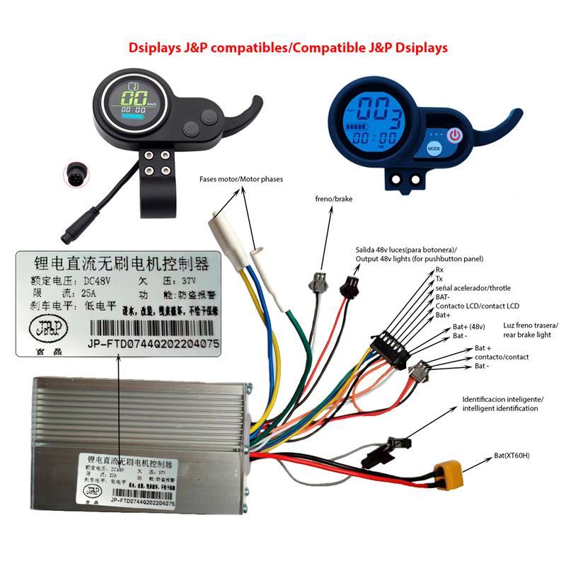 48v 25A 800W LCD JP [J&P] controller