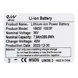 Battery 36v 7