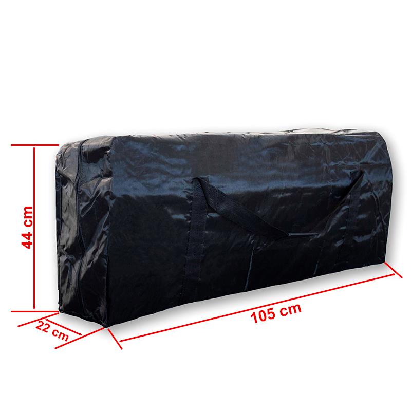 Wasserdichter Stoffbezug 100x40x20 cm schwarz