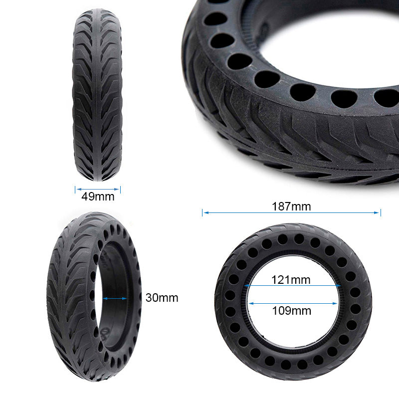 Pneu plein perforé 8x2-5/B30 (Non valable pour Xiaomi)