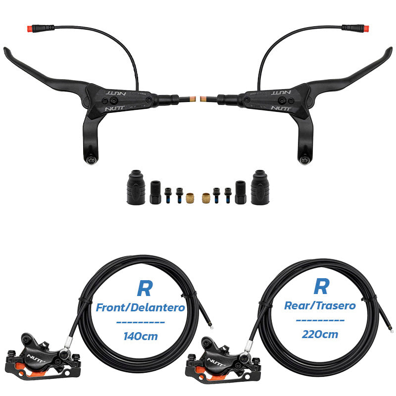 Kit de freno hidráulico negro A5-D Delantero R trasero R [NUTT]