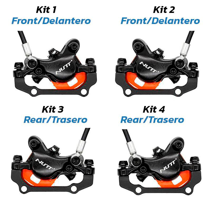 Kit de freno hidráulico negro A5-D Delantero R trasero R [NUTT]