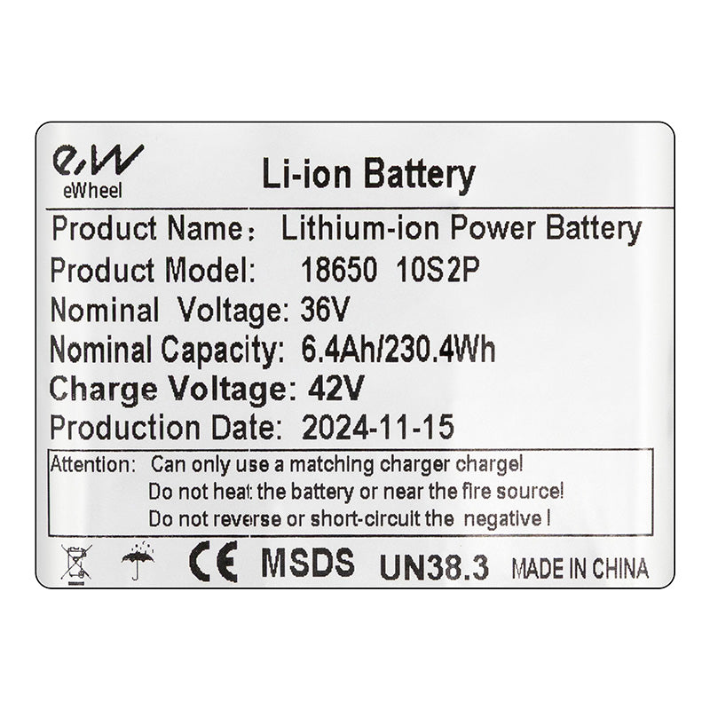 Batería externa 36V 6,4 A/h  [Ewheel]