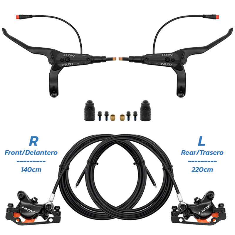 Black Hydraulic Brake Kit A5-D Front R Rear L NUTT