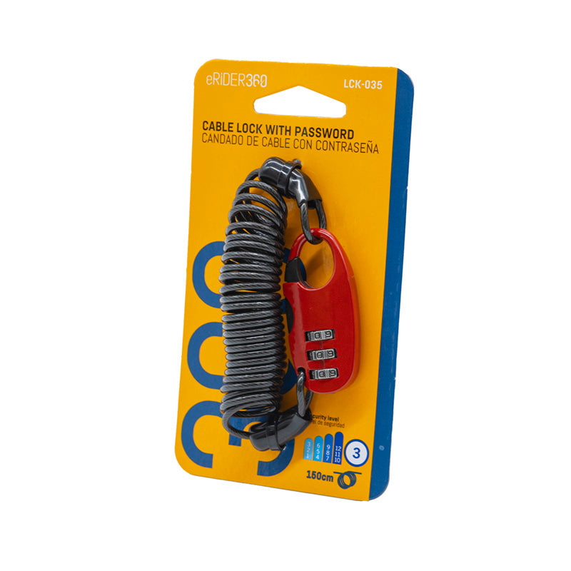 LCK-035 Lucchetto a cavo con combinazione - 1,5M