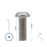 TORNILLOS TAPA DELANTERA Y TRASERA BASE DUALTRON MINI 30 UNDS