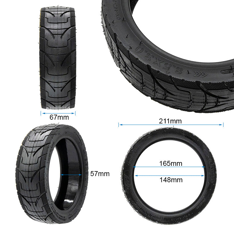 Pneu 8,5x3 sem câmara cityroad - com GEL EWHEEL PANTHERURBAN 