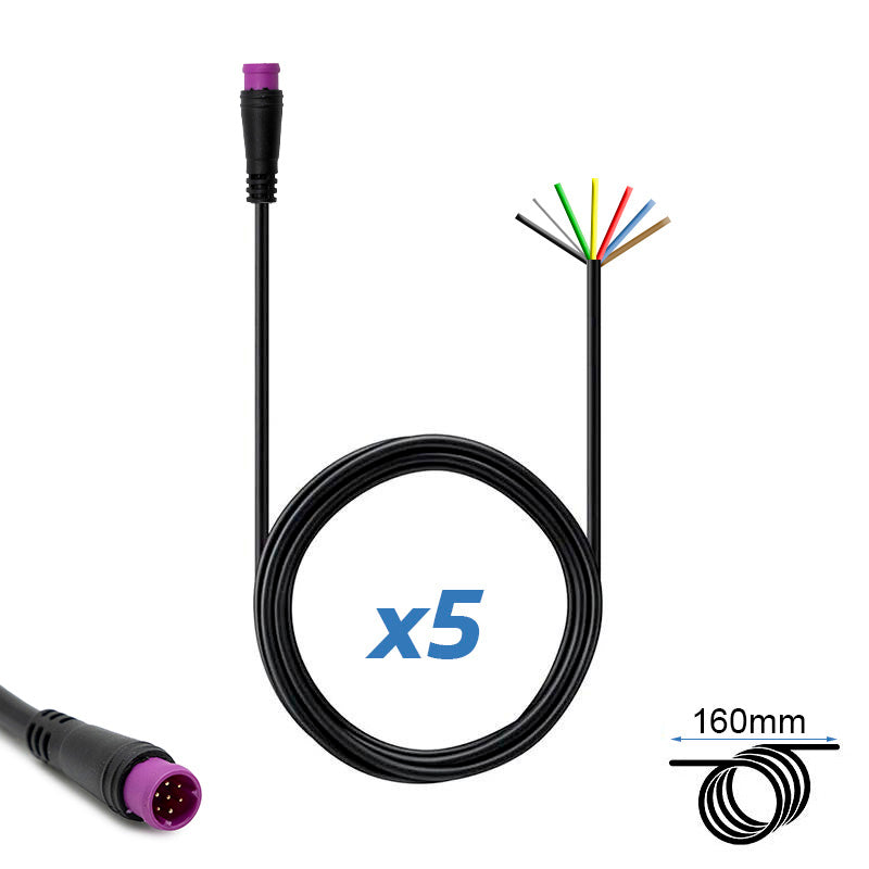 Connector waterproof 8mm 7 pin 