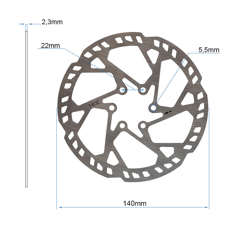 Scheibe Bremsscheibe EWD004 - 140mm (2,3mm dick) 