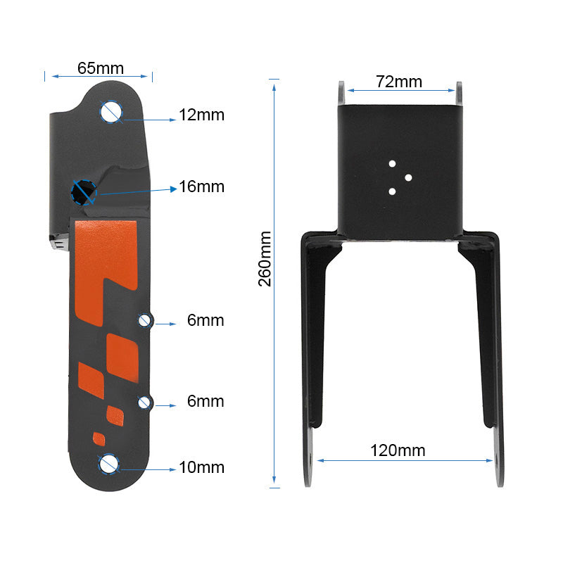 Fourche avant Kukirin G2 (Sans logo)