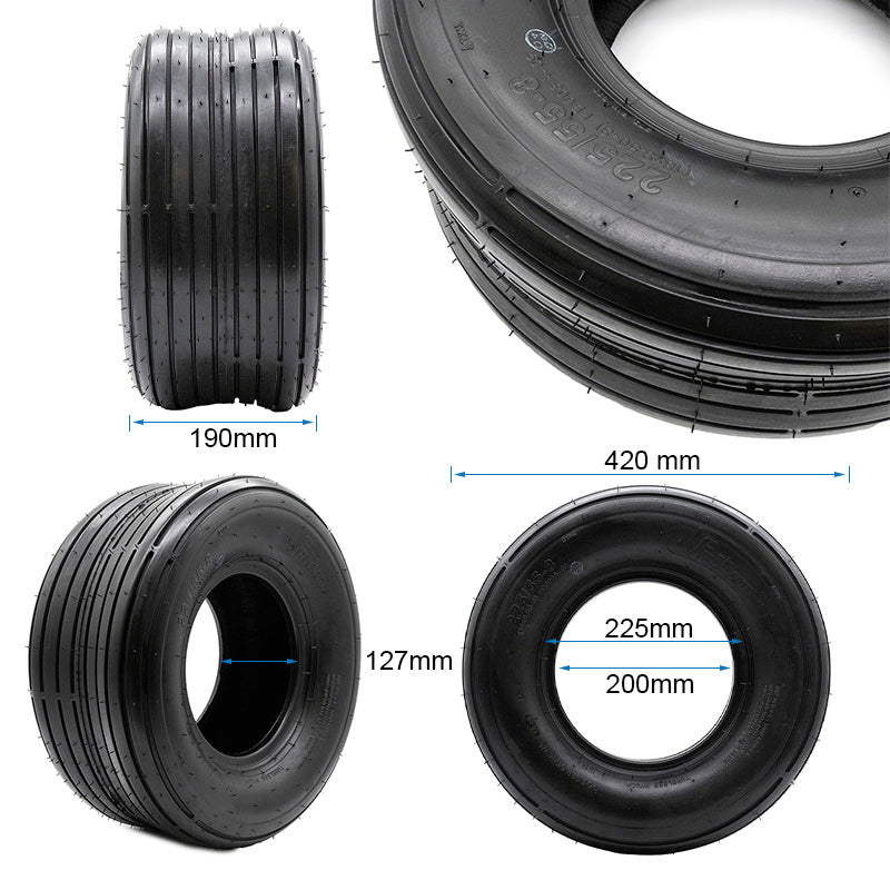 Tire tubeless 18x9.5-8 / 225/55-8 smooth [Feiben] 