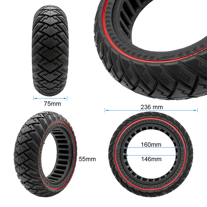 Ruota piena off-road 70/75-6,5 linea rossa