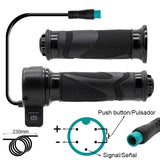 Throttle grip with button - waterproof connector