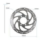 Disco de freno R6,2 140mm 6H plata - 48mm con grosor 2,9mm