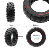Solid tyre 9x3-5.5 red-black line [Amitor]