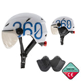 GLOOB Urbano bianco - blu paraorecchie rimovibili