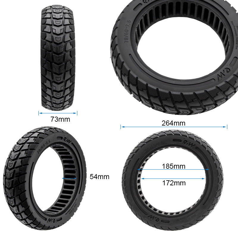 70/60-7.5 Pneumatico pieno nero