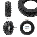 Roda maciça 9x3-5,5 linha preta [Amitor]