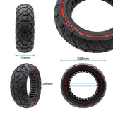 Roda maciça 10×3,0/255×80 (80/65-6) vermelha [Amitor]