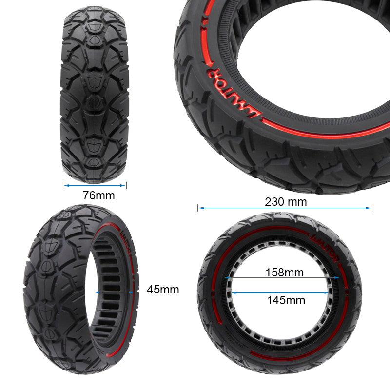 Pelna opona 10×3,0/255×80 (80/65-6) czerwona [Amitor]