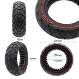 Pelna opona 10×3,0/255×80 (80/65-6) czerwona [Amitor]