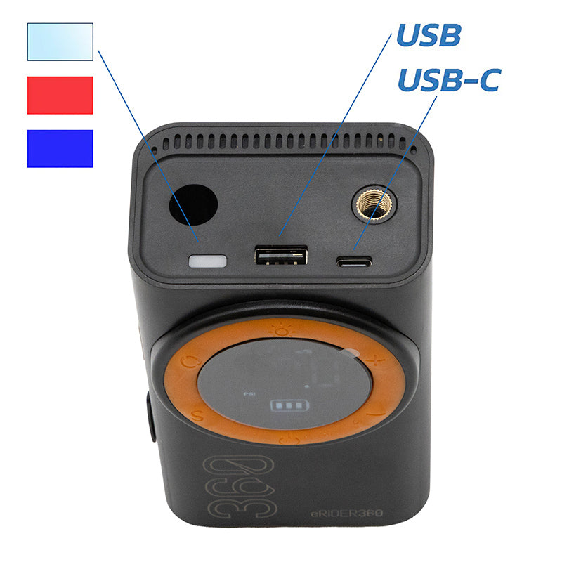 AIR-008 Inflador eléctrico portátil función Power Bank