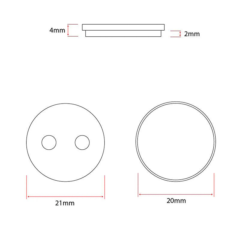 Captador de resina CS001-R 20mm para Xiaomi - 2 conjuntos