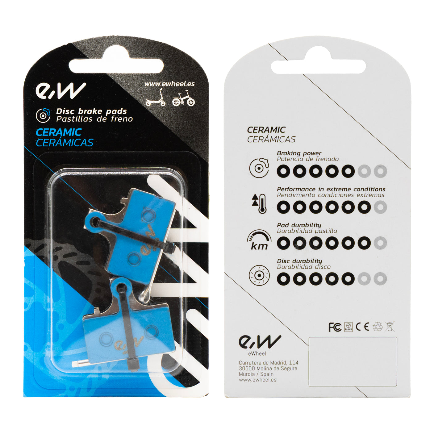Klocki hamulcowe hamulec RT006 prostokątny z wypustką [Ewheel] 