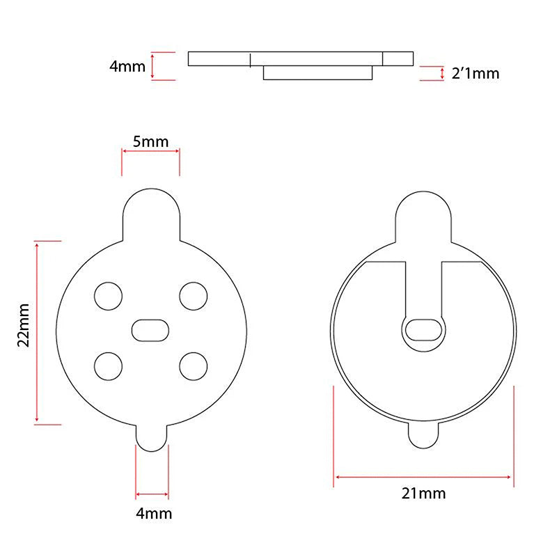 Pastilha de resina CT001-R para NIU [EWHEEL] - 2 conjuntos
