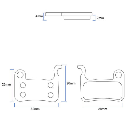 RS001 pastilla para pinza xtech [Ewheel] - 2 juegos