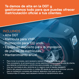 Servicio oficial para matriculación VMP (Instalación de impresora + Alta DGT + 100 matrículas)