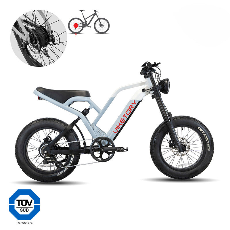 NAVY rower elektryczny FATBIKE Granatowy/Biały